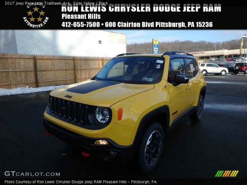 Solar Yellow / Black 2017 Jeep Renegade Trailhawk 4x4