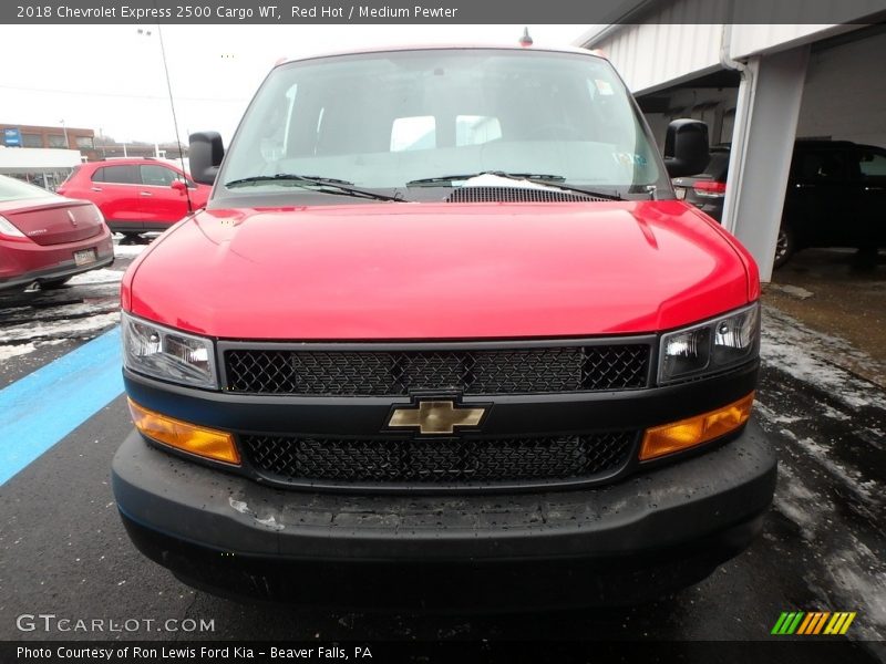 Red Hot / Medium Pewter 2018 Chevrolet Express 2500 Cargo WT