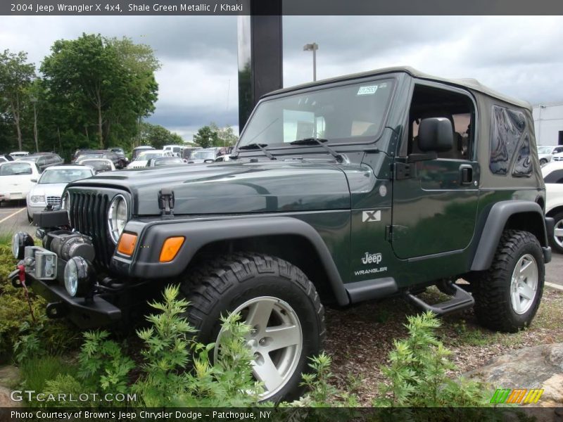 Shale Green Metallic / Khaki 2004 Jeep Wrangler X 4x4