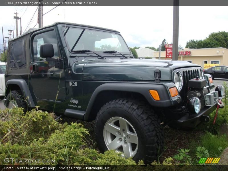 Shale Green Metallic / Khaki 2004 Jeep Wrangler X 4x4