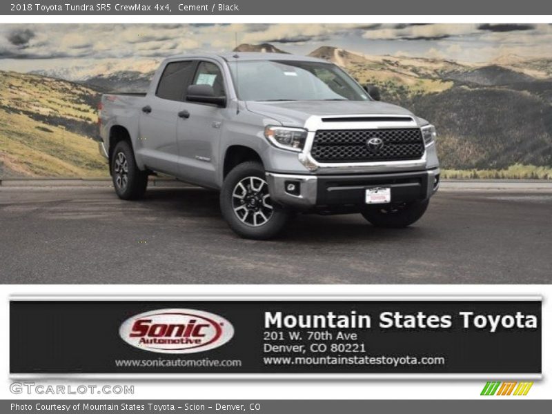 Cement / Black 2018 Toyota Tundra SR5 CrewMax 4x4