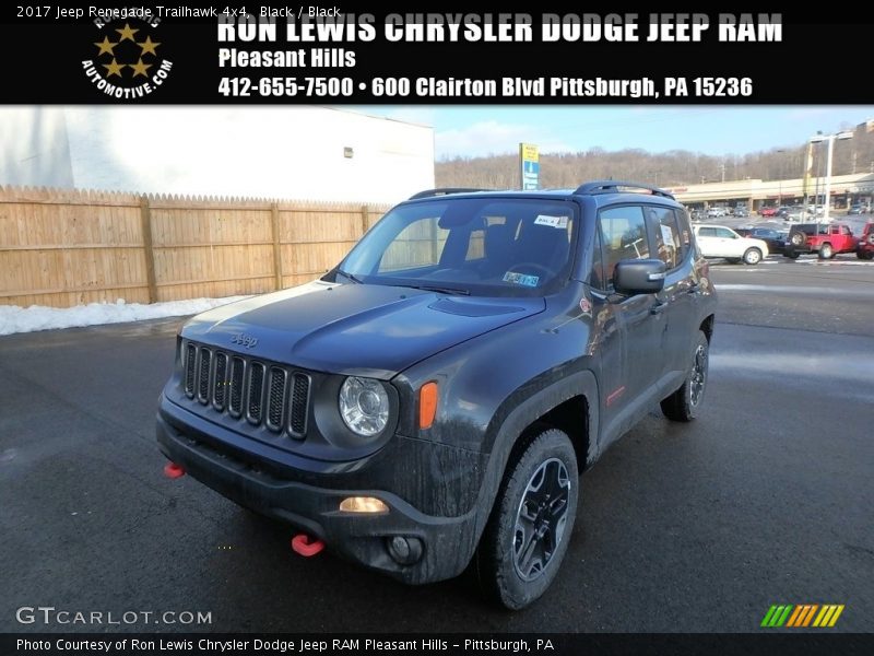Black / Black 2017 Jeep Renegade Trailhawk 4x4