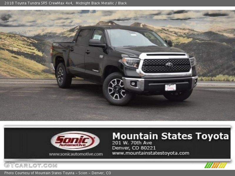Midnight Black Metallic / Black 2018 Toyota Tundra SR5 CrewMax 4x4