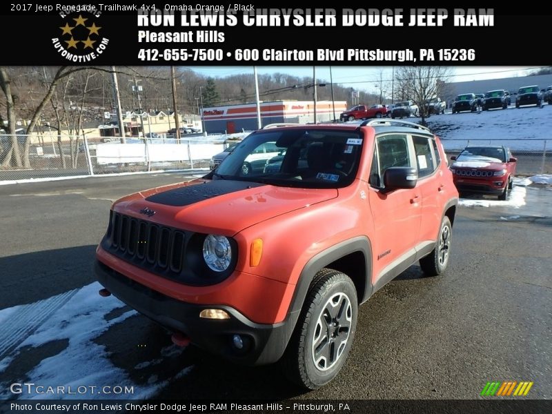Omaha Orange / Black 2017 Jeep Renegade Trailhawk 4x4