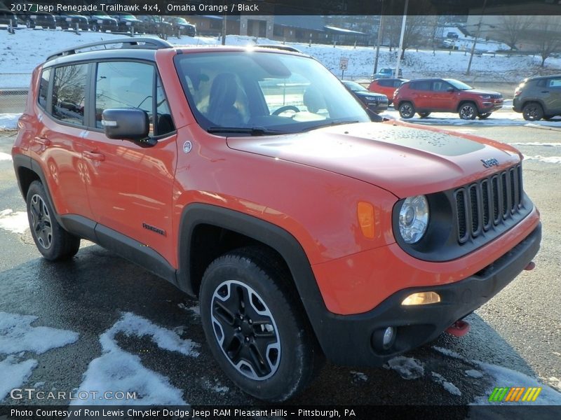Omaha Orange / Black 2017 Jeep Renegade Trailhawk 4x4