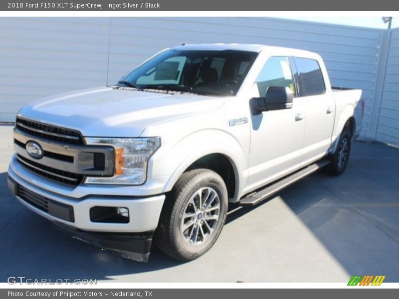 Ingot Silver / Black 2018 Ford F150 XLT SuperCrew