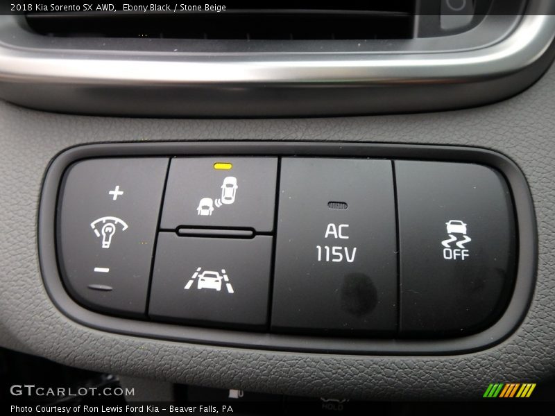 Ebony Black / Stone Beige 2018 Kia Sorento SX AWD