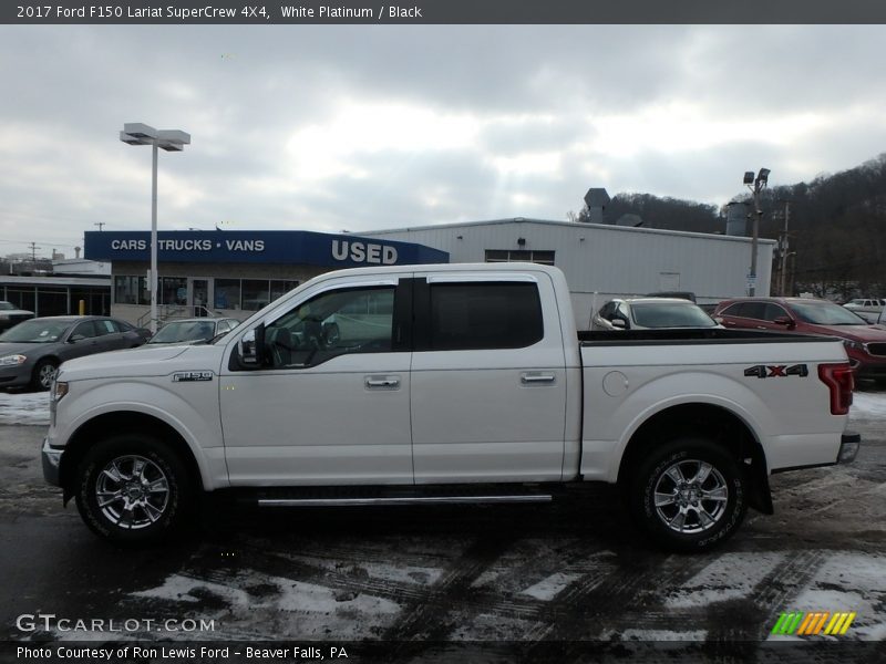 White Platinum / Black 2017 Ford F150 Lariat SuperCrew 4X4