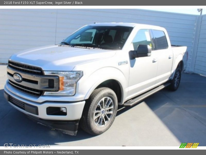 Ingot Silver / Black 2018 Ford F150 XLT SuperCrew