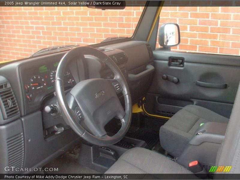 Solar Yellow / Dark Slate Gray 2005 Jeep Wrangler Unlimited 4x4