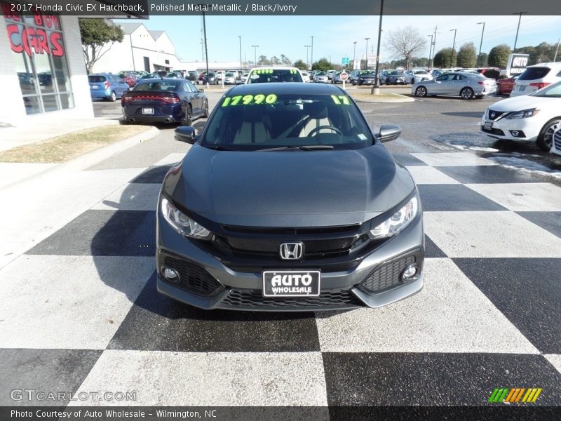 Polished Metal Metallic / Black/Ivory 2017 Honda Civic EX Hatchback