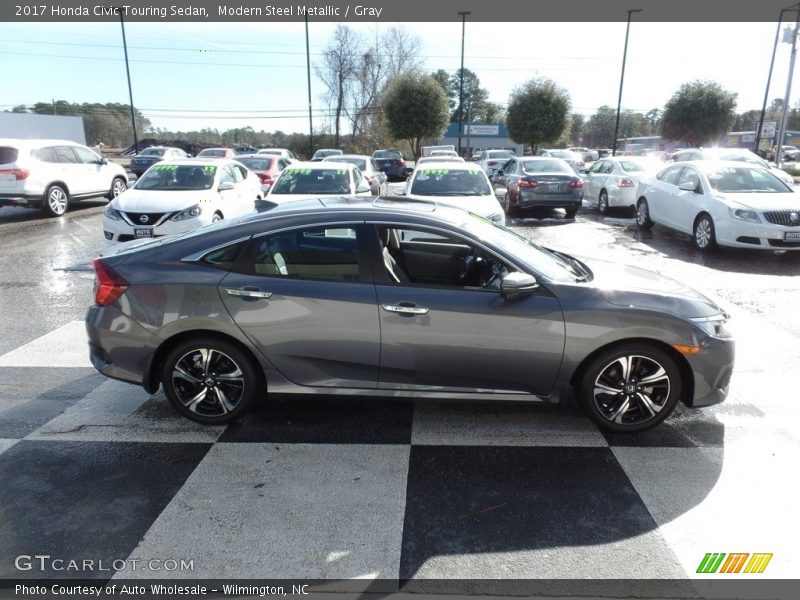Modern Steel Metallic / Gray 2017 Honda Civic Touring Sedan