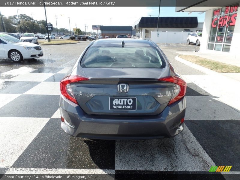 Modern Steel Metallic / Gray 2017 Honda Civic Touring Sedan