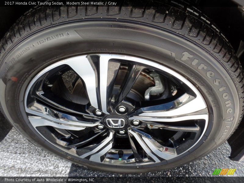 Modern Steel Metallic / Gray 2017 Honda Civic Touring Sedan