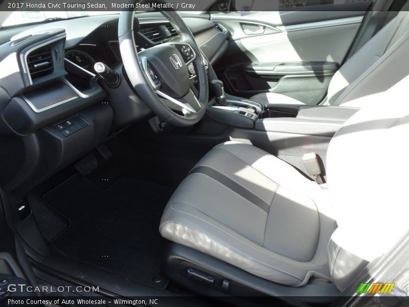 Modern Steel Metallic / Gray 2017 Honda Civic Touring Sedan