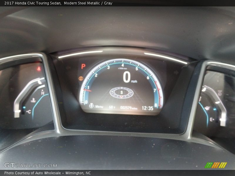 Modern Steel Metallic / Gray 2017 Honda Civic Touring Sedan