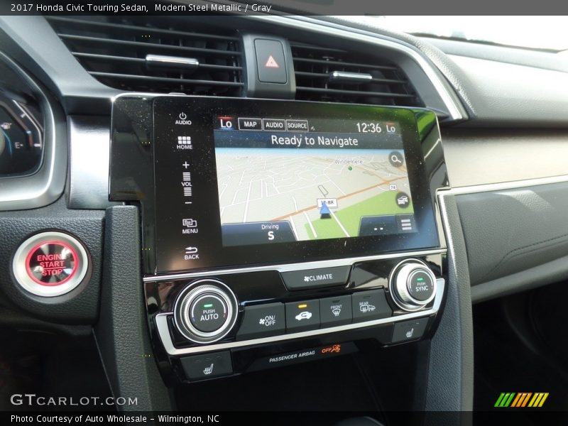 Modern Steel Metallic / Gray 2017 Honda Civic Touring Sedan