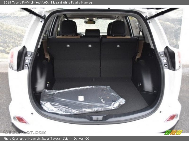 Blizzard White Pearl / Nutmeg 2018 Toyota RAV4 Limited AWD