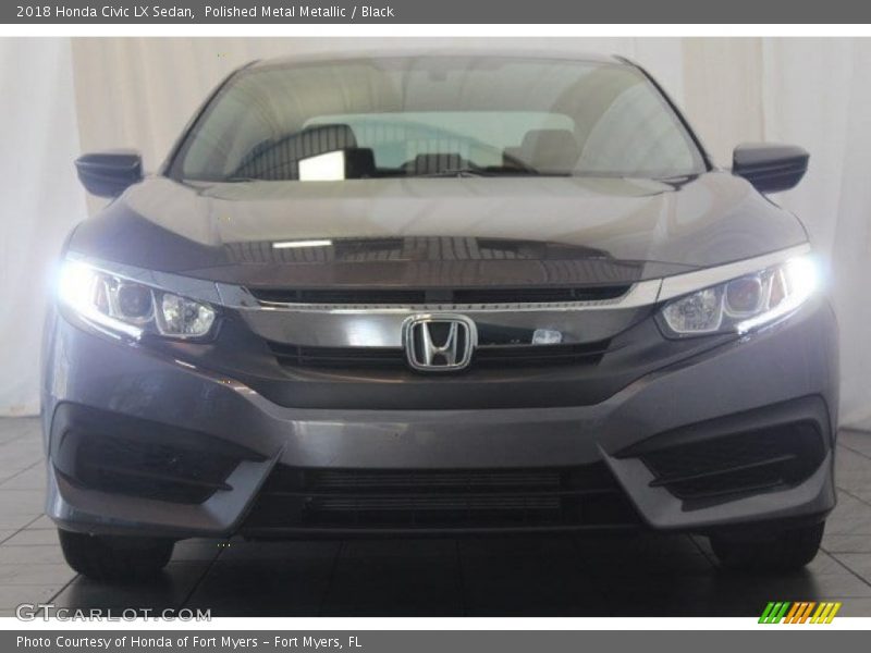 Polished Metal Metallic / Black 2018 Honda Civic LX Sedan