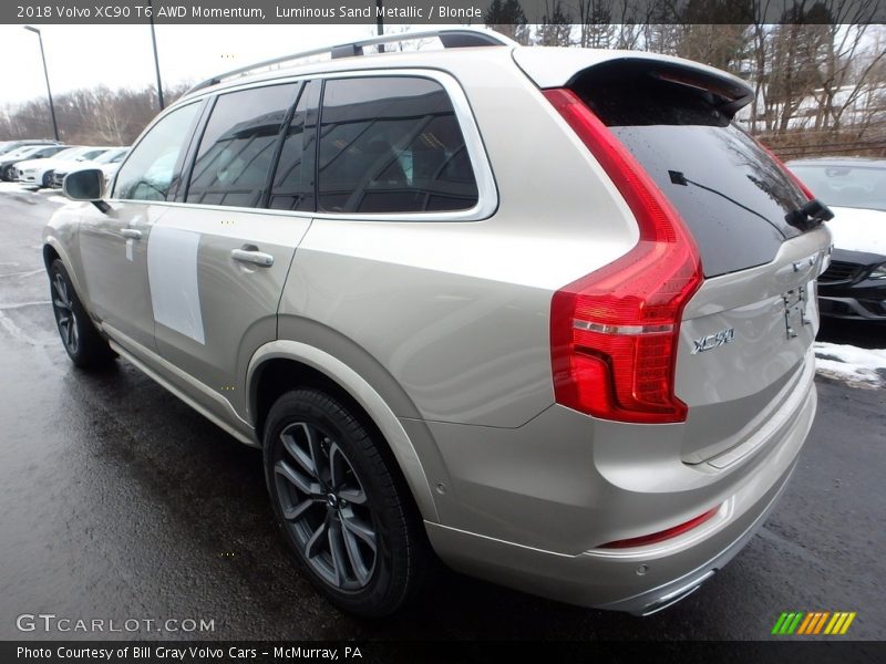 Luminous Sand Metallic / Blonde 2018 Volvo XC90 T6 AWD Momentum