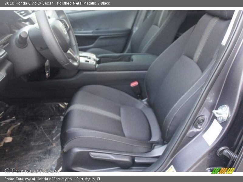 Polished Metal Metallic / Black 2018 Honda Civic LX Sedan