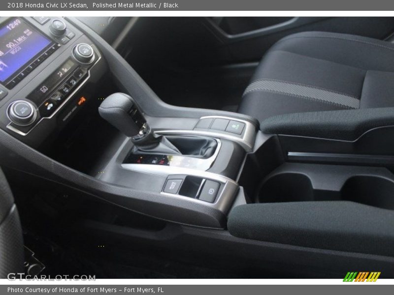 Polished Metal Metallic / Black 2018 Honda Civic LX Sedan
