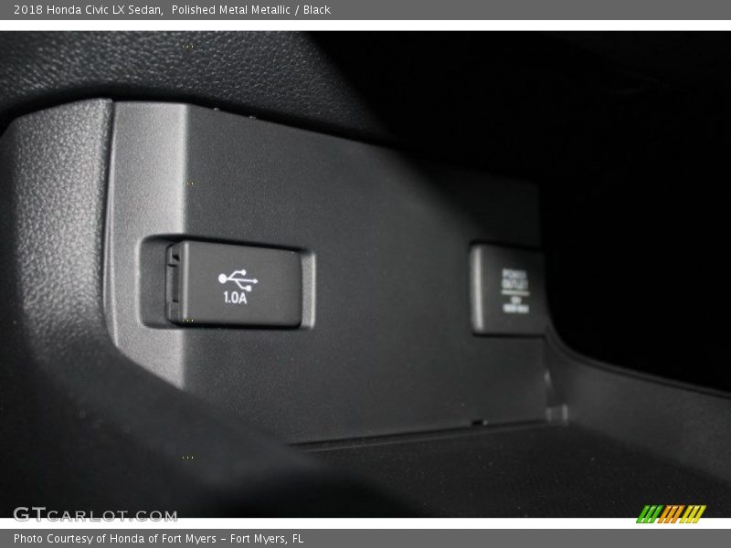 Polished Metal Metallic / Black 2018 Honda Civic LX Sedan