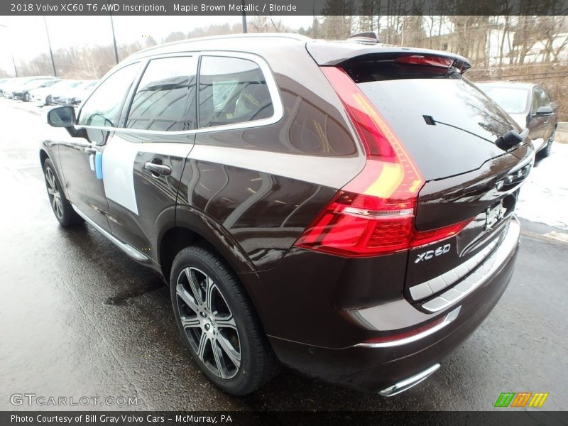 Maple Brown Metallic / Blonde 2018 Volvo XC60 T6 AWD Inscription