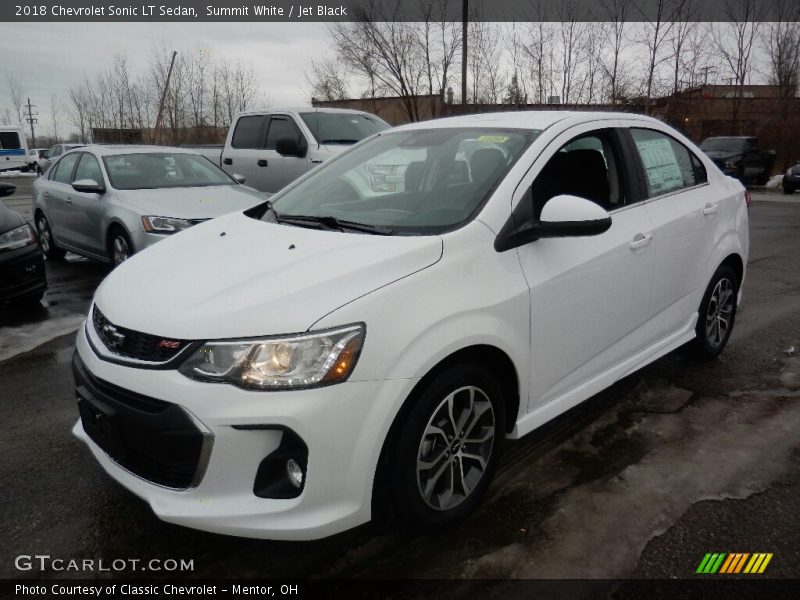 Summit White / Jet Black 2018 Chevrolet Sonic LT Sedan
