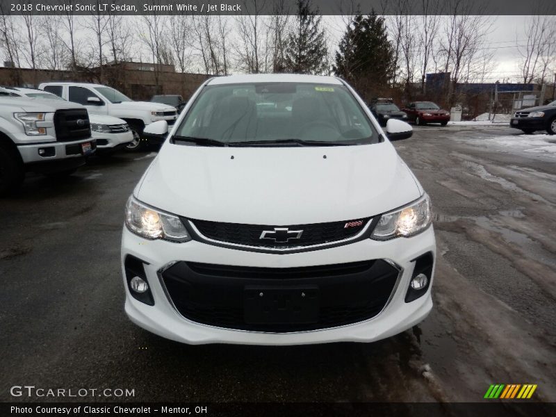 Summit White / Jet Black 2018 Chevrolet Sonic LT Sedan