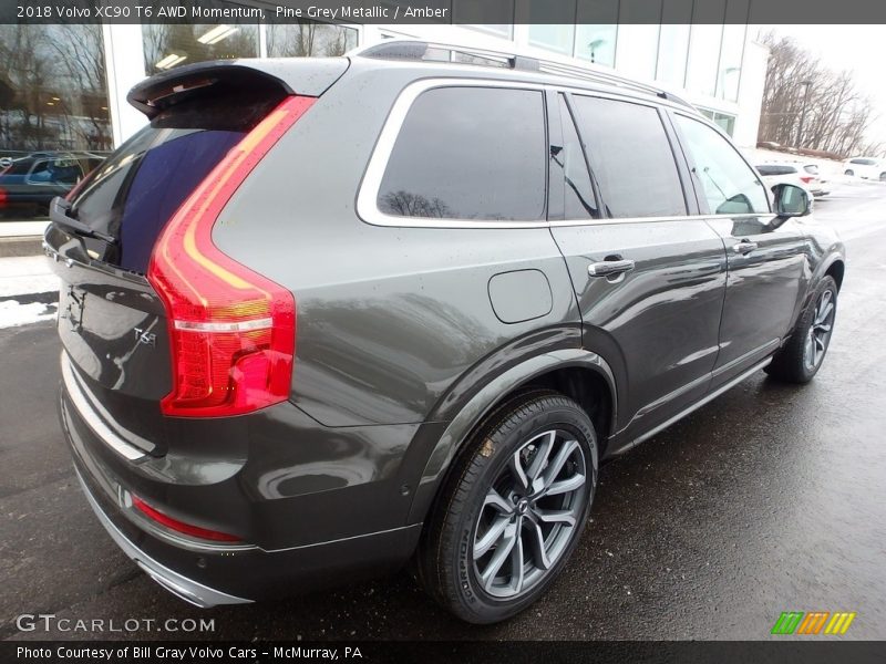 Pine Grey Metallic / Amber 2018 Volvo XC90 T6 AWD Momentum