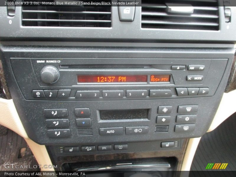 Monaco Blue Metallic / Sand Beige/Black Nevada Leather 2008 BMW X3 3.0si