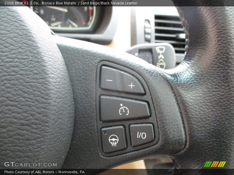 Monaco Blue Metallic / Sand Beige/Black Nevada Leather 2008 BMW X3 3.0si