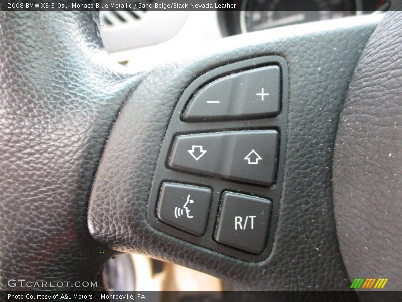 Monaco Blue Metallic / Sand Beige/Black Nevada Leather 2008 BMW X3 3.0si