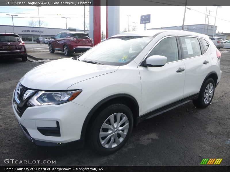 Glacier White / Charcoal 2017 Nissan Rogue S AWD