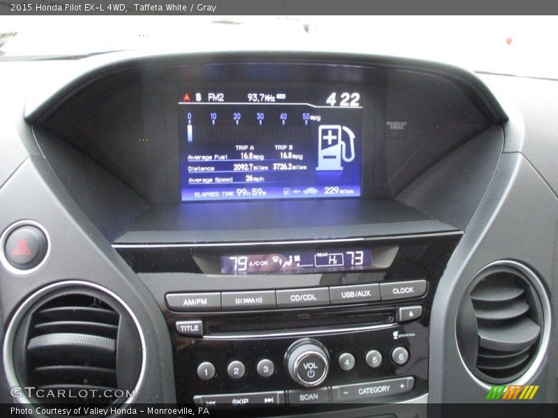 Taffeta White / Gray 2015 Honda Pilot EX-L 4WD