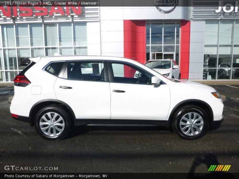 Glacier White / Charcoal 2017 Nissan Rogue S AWD