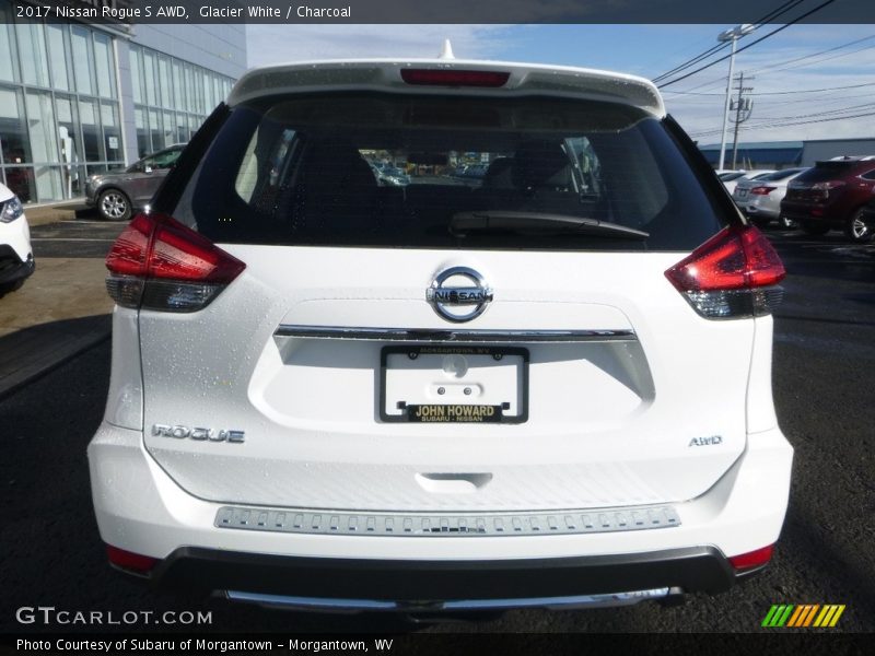 Glacier White / Charcoal 2017 Nissan Rogue S AWD