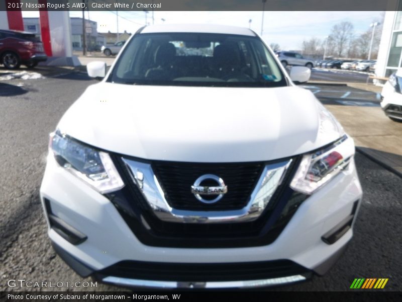Glacier White / Charcoal 2017 Nissan Rogue S AWD