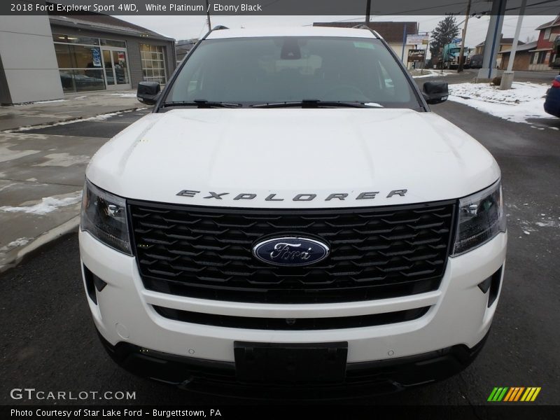 White Platinum / Ebony Black 2018 Ford Explorer Sport 4WD