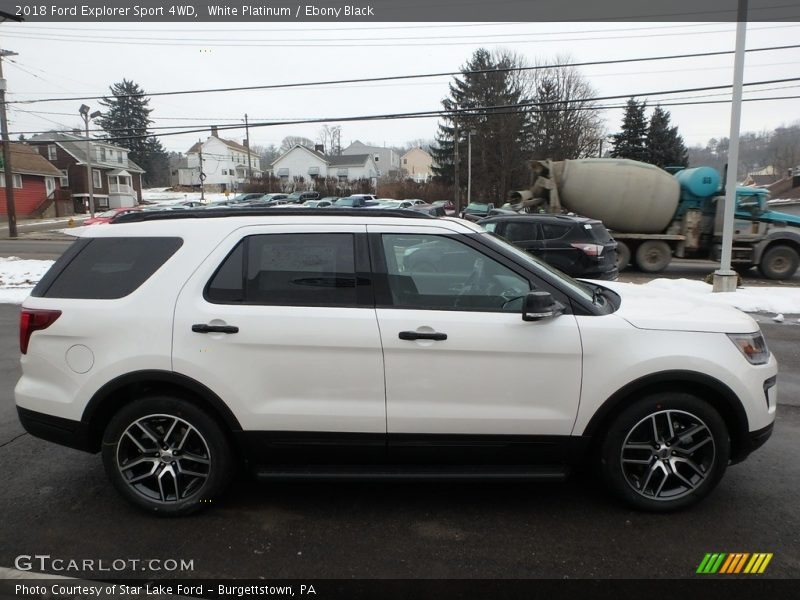 White Platinum / Ebony Black 2018 Ford Explorer Sport 4WD