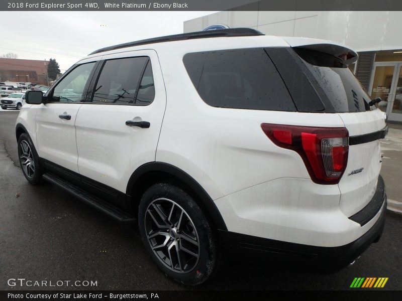 White Platinum / Ebony Black 2018 Ford Explorer Sport 4WD