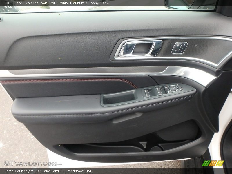 White Platinum / Ebony Black 2018 Ford Explorer Sport 4WD