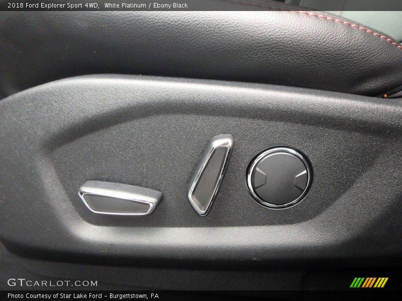 White Platinum / Ebony Black 2018 Ford Explorer Sport 4WD