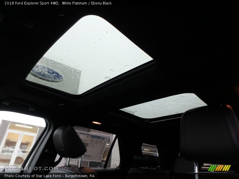 White Platinum / Ebony Black 2018 Ford Explorer Sport 4WD