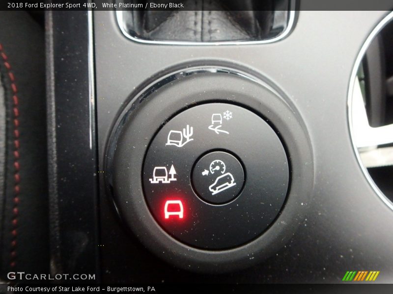 White Platinum / Ebony Black 2018 Ford Explorer Sport 4WD