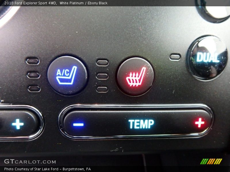White Platinum / Ebony Black 2018 Ford Explorer Sport 4WD
