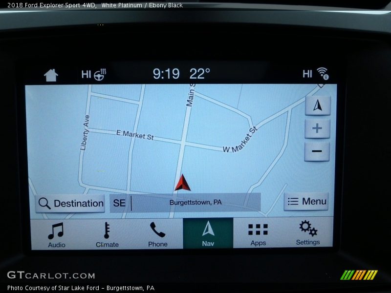 White Platinum / Ebony Black 2018 Ford Explorer Sport 4WD