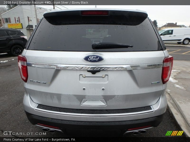 Ingot Silver / Ebony Black 2018 Ford Explorer Platinum 4WD