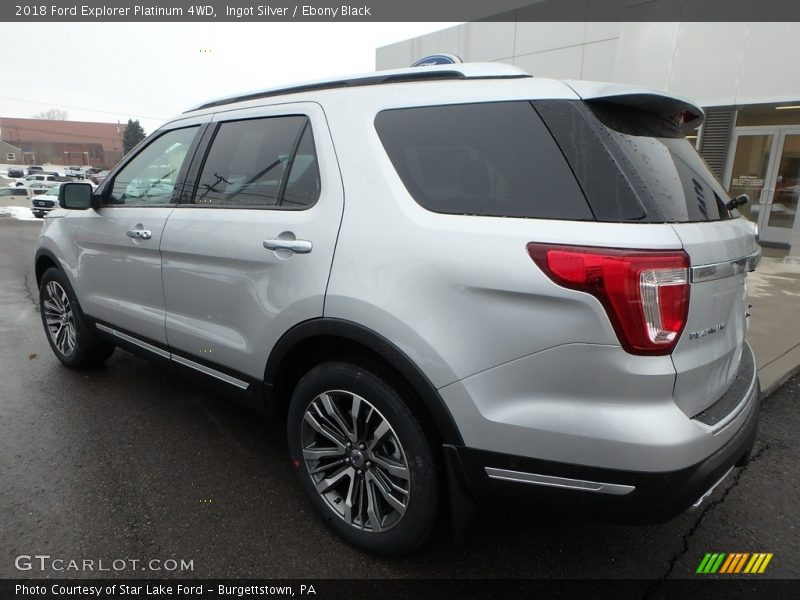 Ingot Silver / Ebony Black 2018 Ford Explorer Platinum 4WD